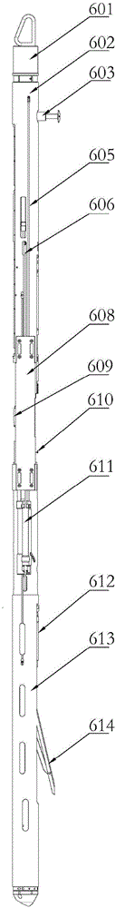 Slim hole large-grain mechanical type side-wall coring device