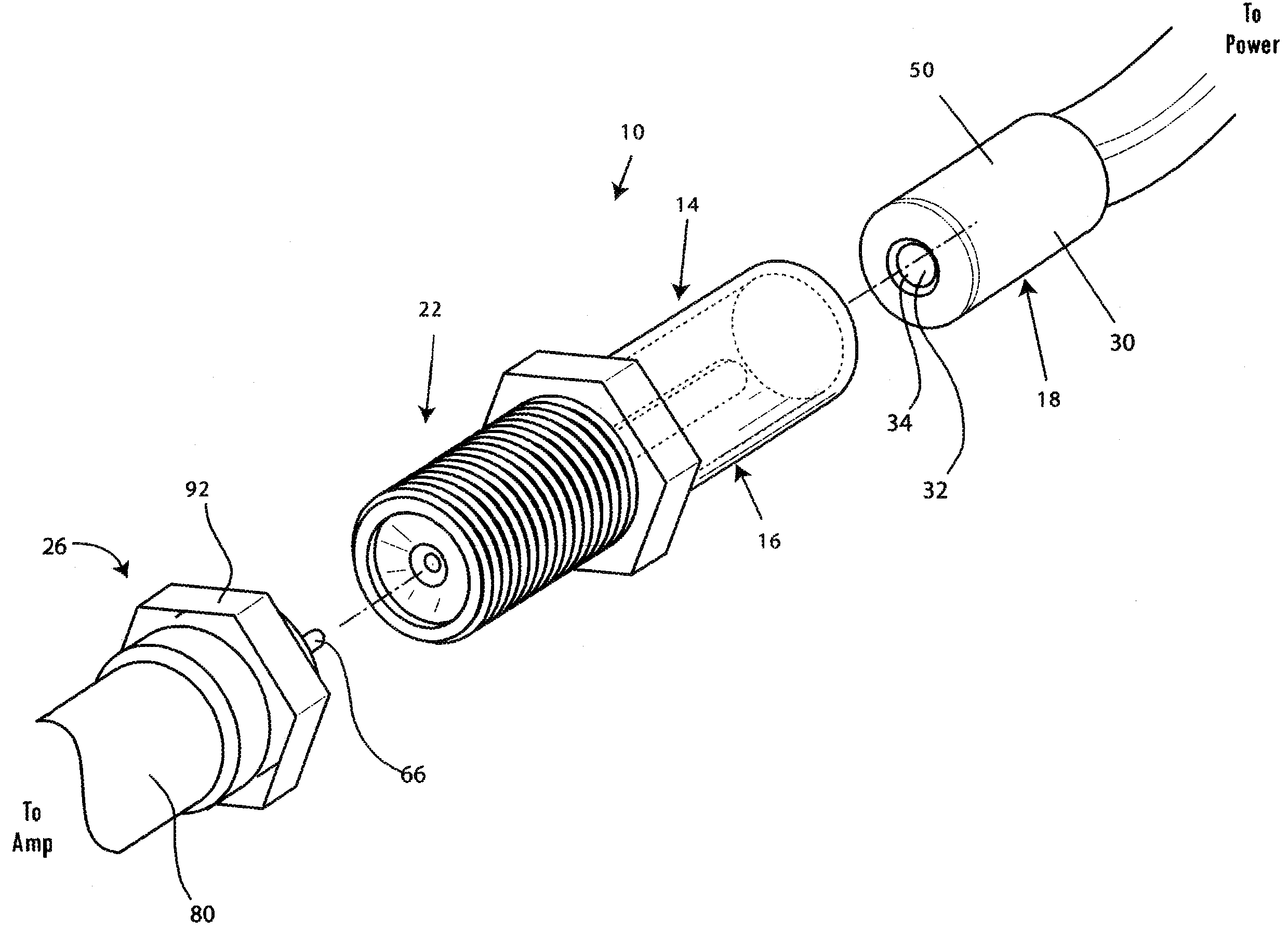 Coax-to-power adapter