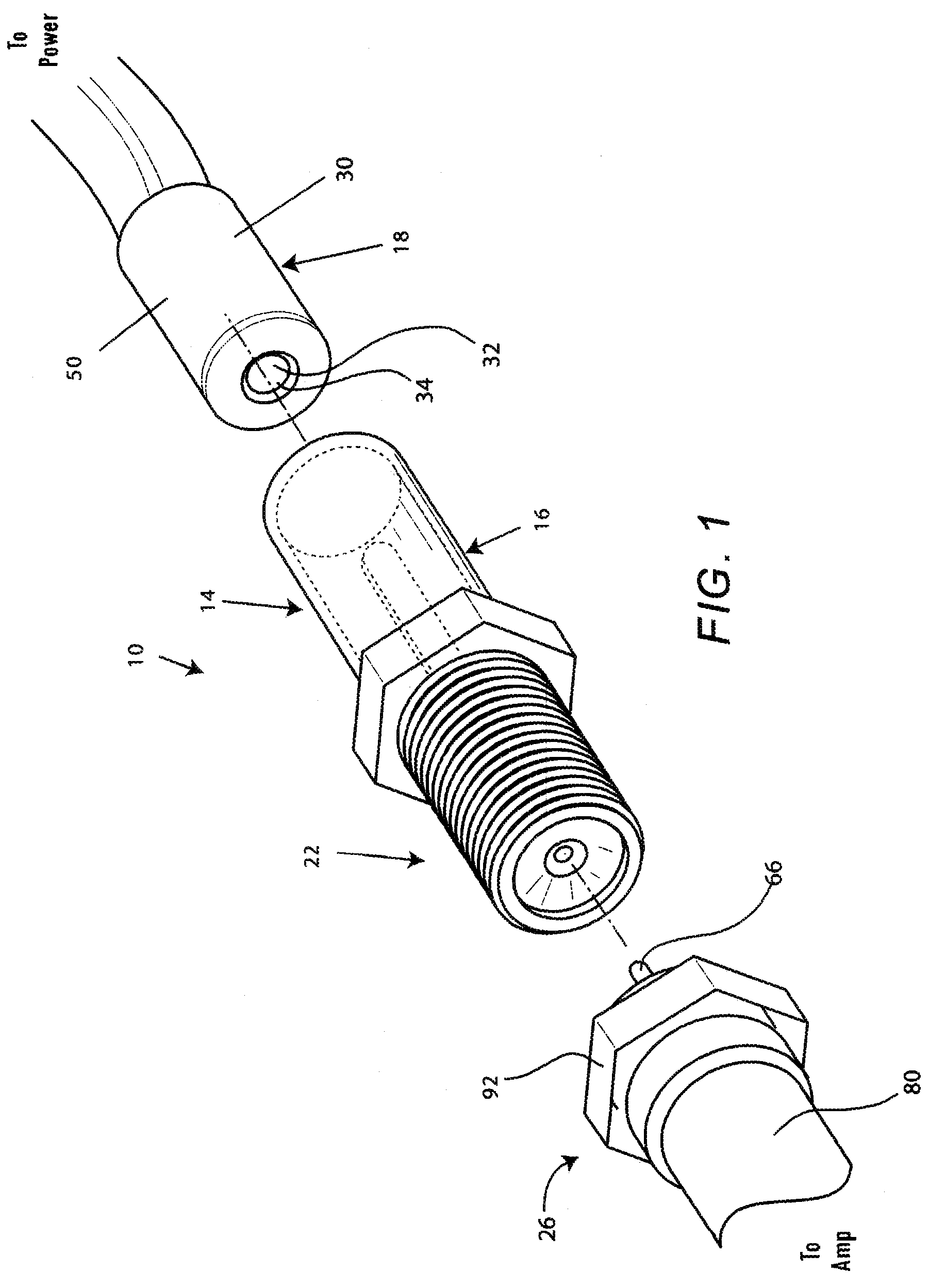 Coax-to-power adapter