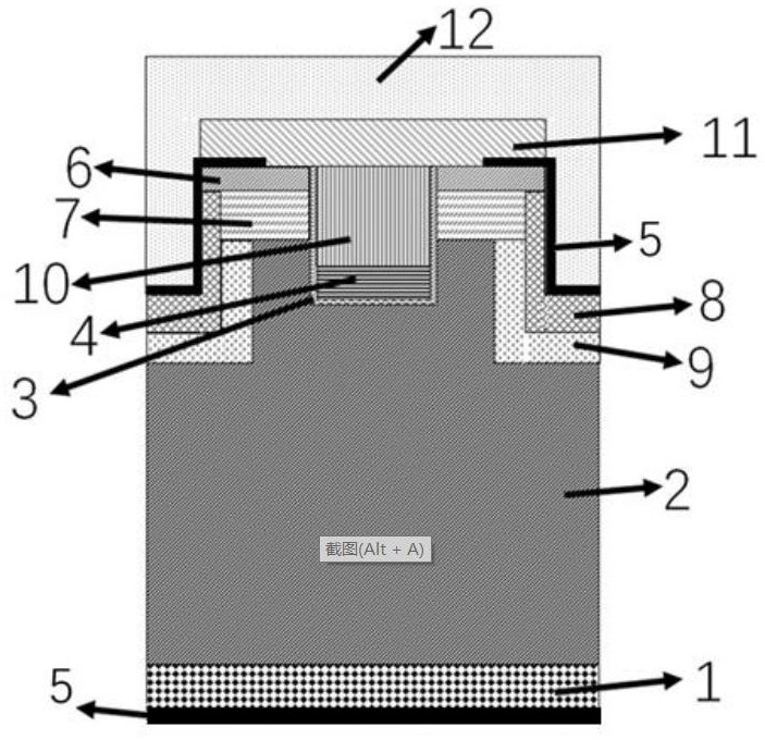 Double-groove silicon carbide MOSFET structure and manufacturing method