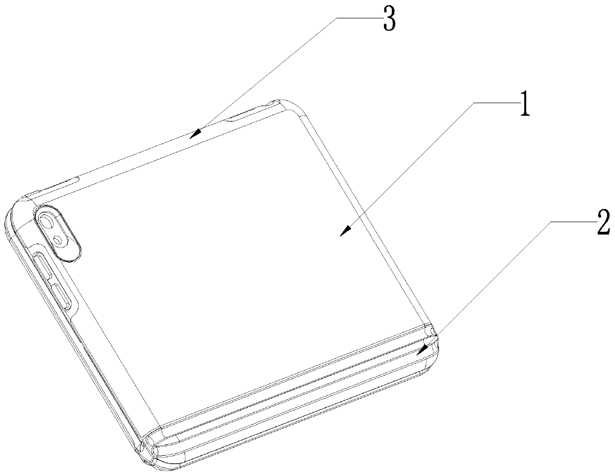 Protective sleeve for folding screen mobile terminal