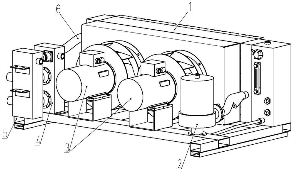 Compact cooling device for converter