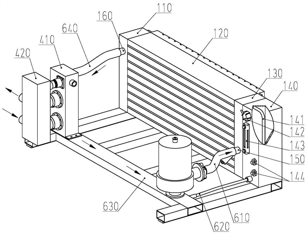 Compact cooling device for converter