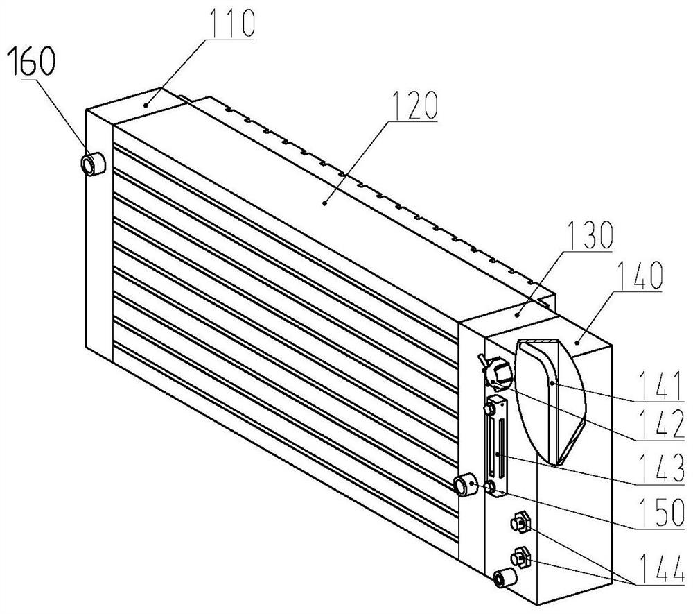 Compact cooling device for converter