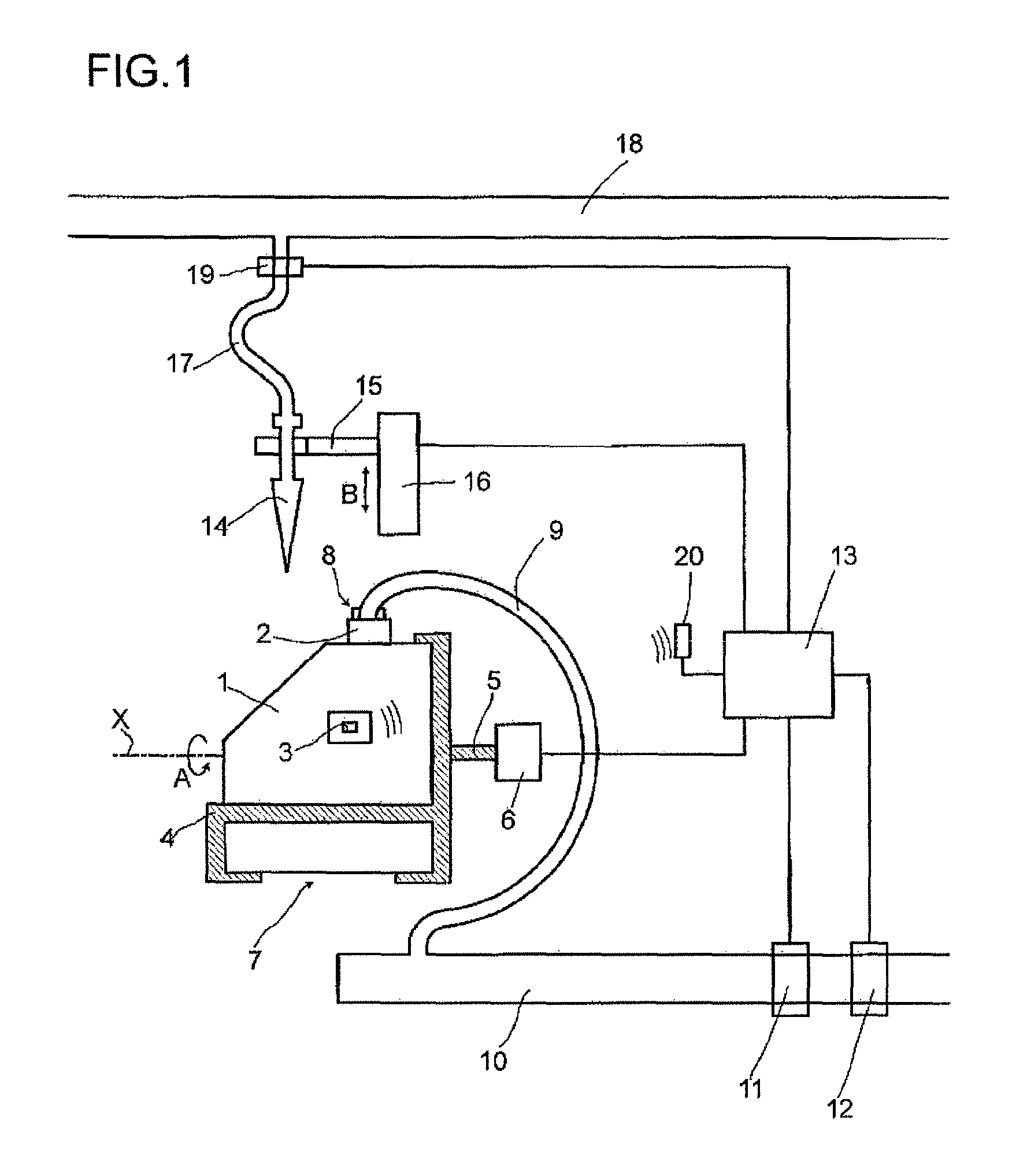 Device and method for draining and rinsing containers filled with fluid