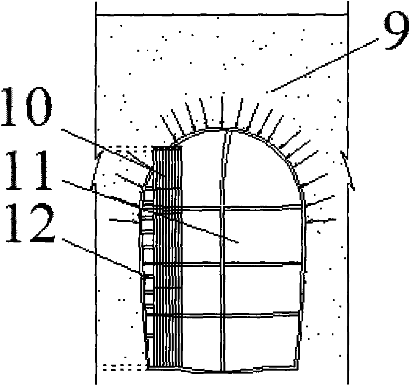 Method for tunneling construction of main structure of underground station