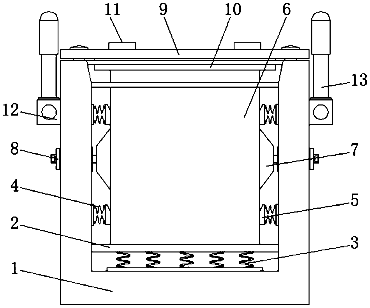 Easy-to-clamp graphene battery shell structure