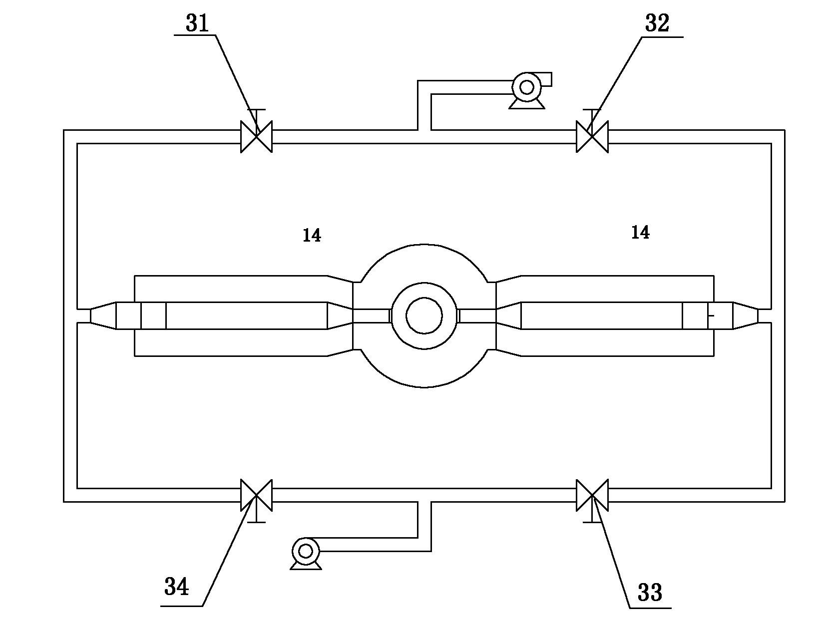 Reciprocating type porous medium gas burning metal smelting furnace