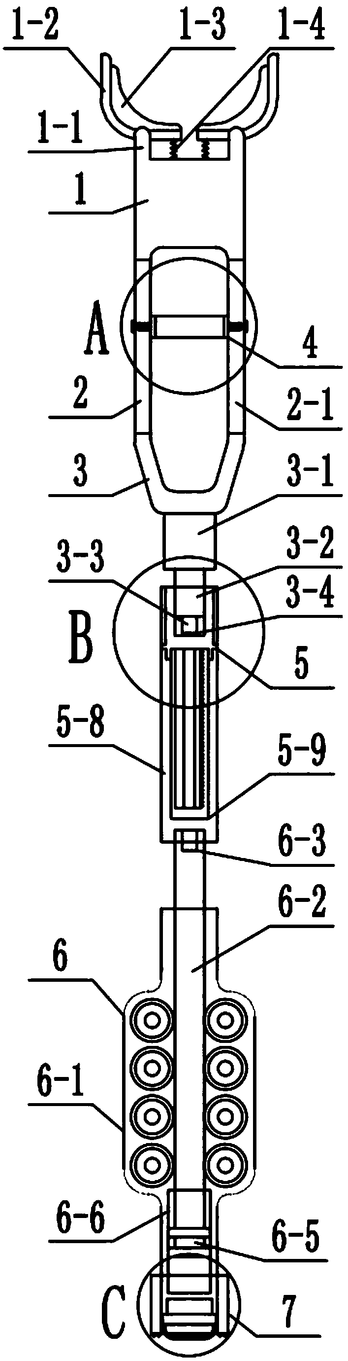 A kind of multi-combination outdoor climbing stick