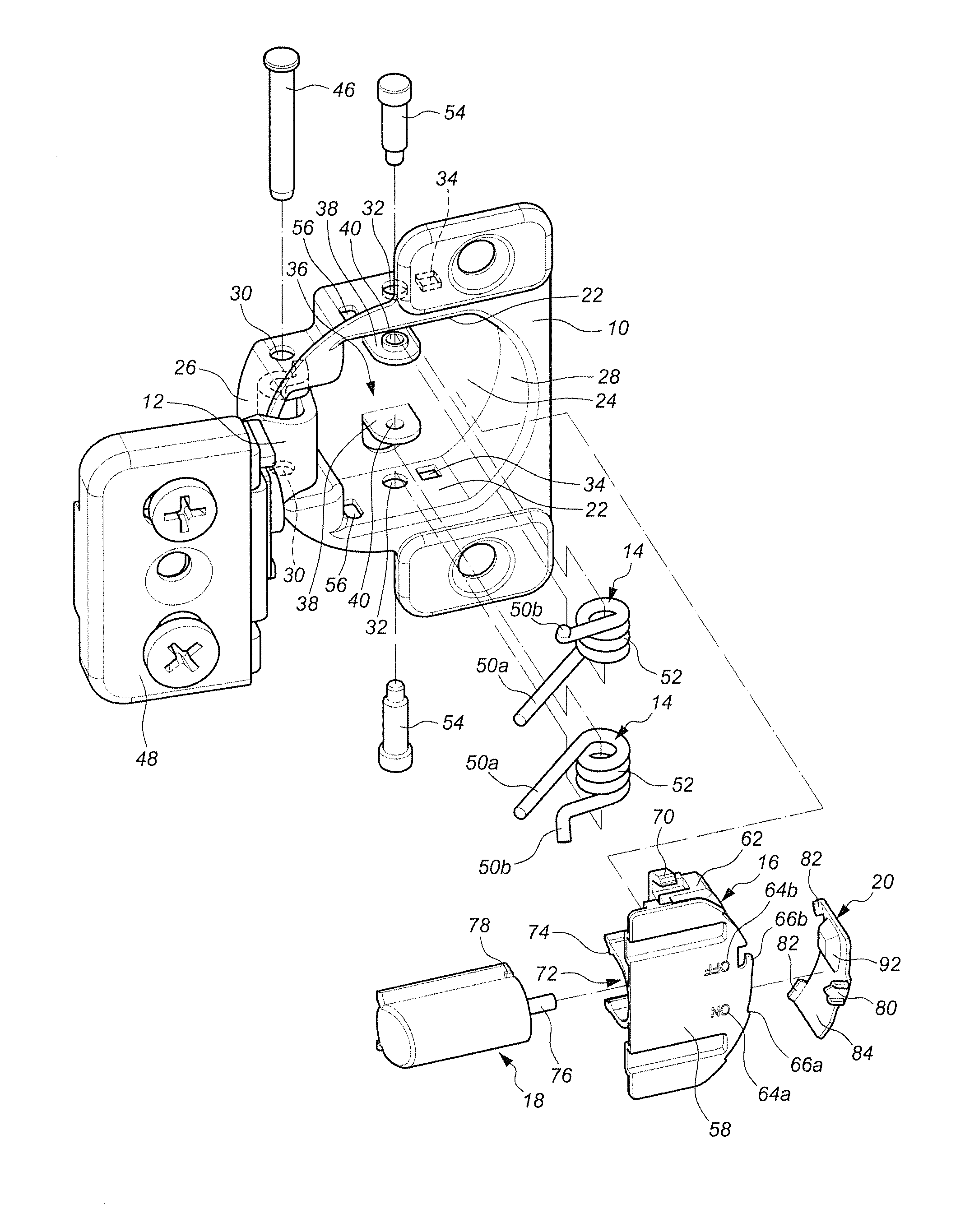 Damping device for hinge assembly