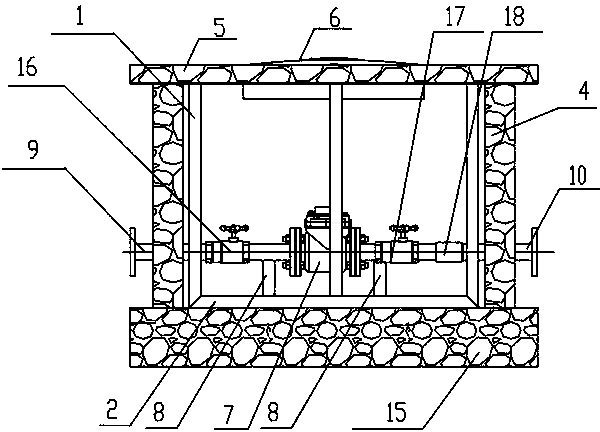 Water meter chamber and water meter device thereof