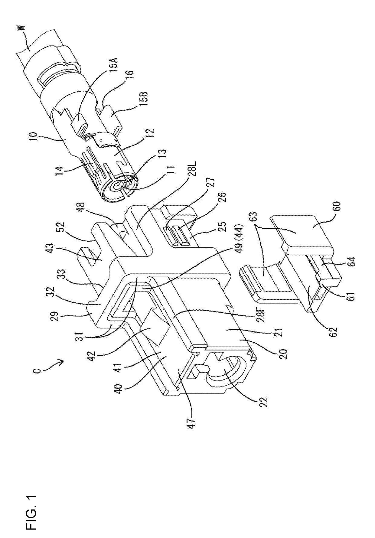 Connector housing and connector