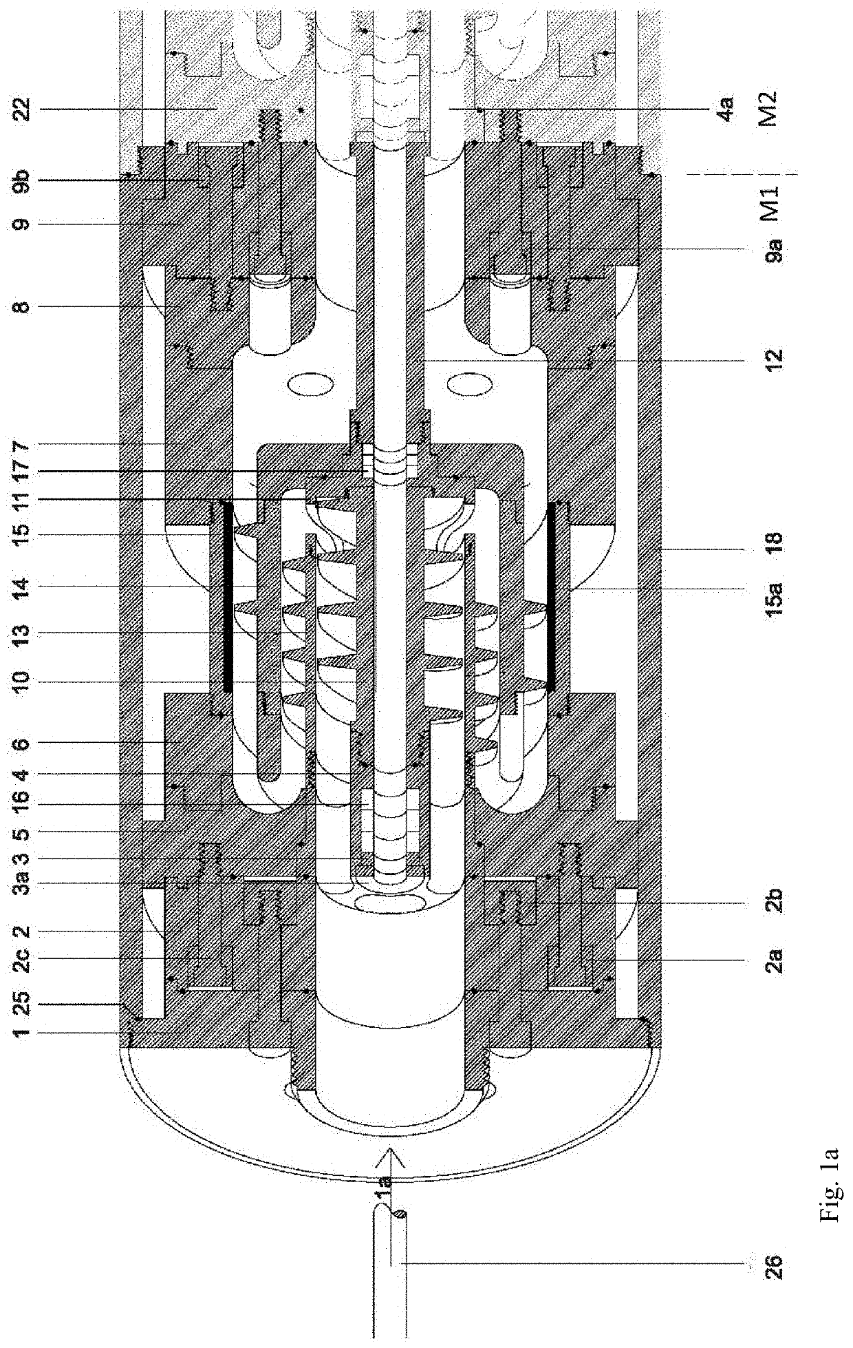 Device and method for prevention of formation of sediments of paraffin and asphaltenes deposits in the pipeline