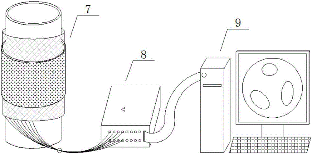 High temperature electrical capacitance tomography sensor and production method thereof