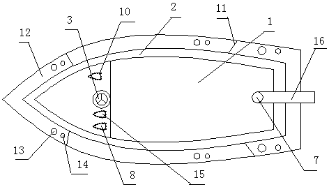 Anti-knocking-down and anti-side-turning bumper boat