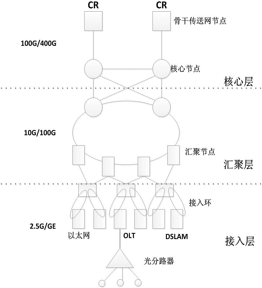 100G optical transport network networking method based on metropolitan area network