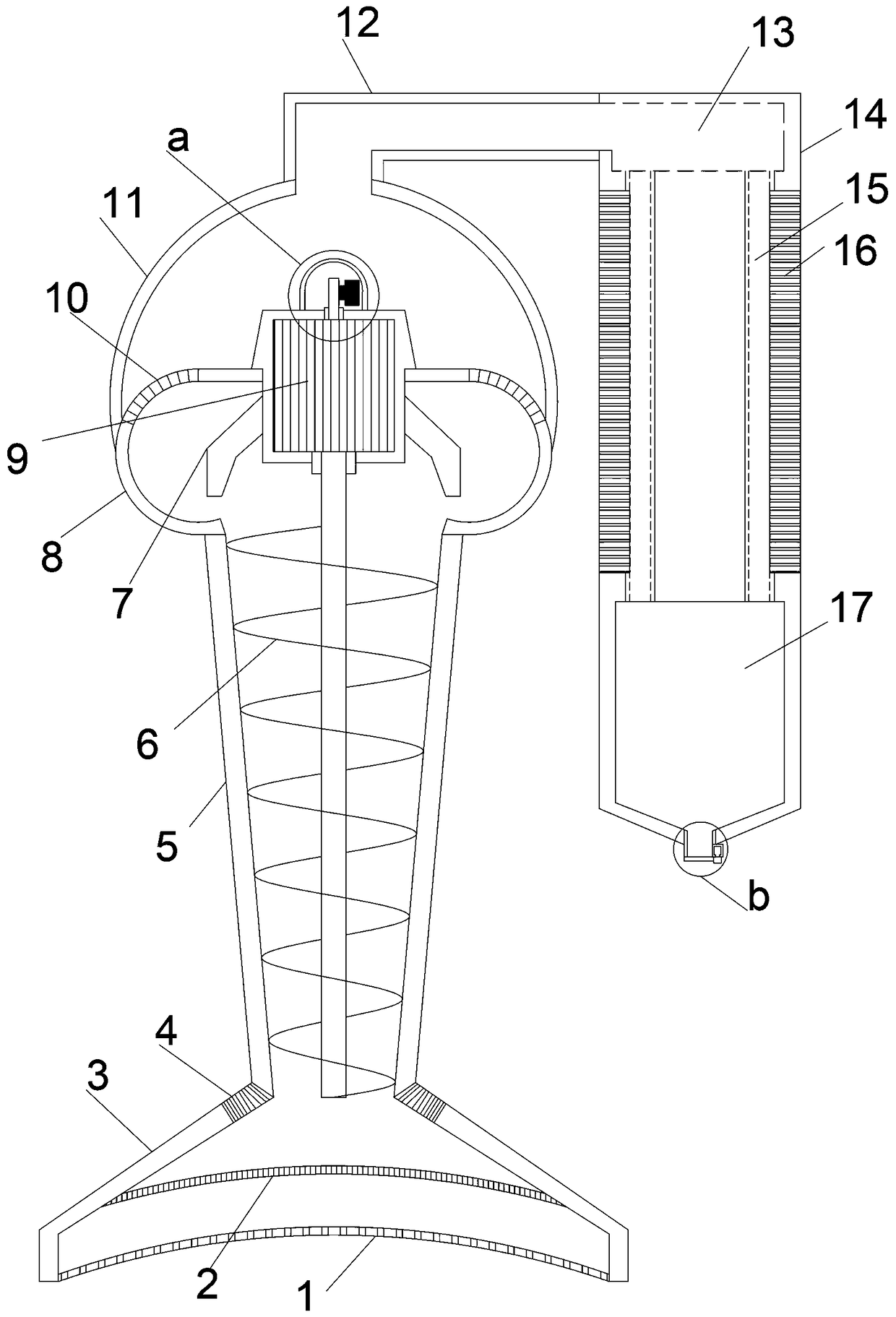 Environment-friendly type dust collection device