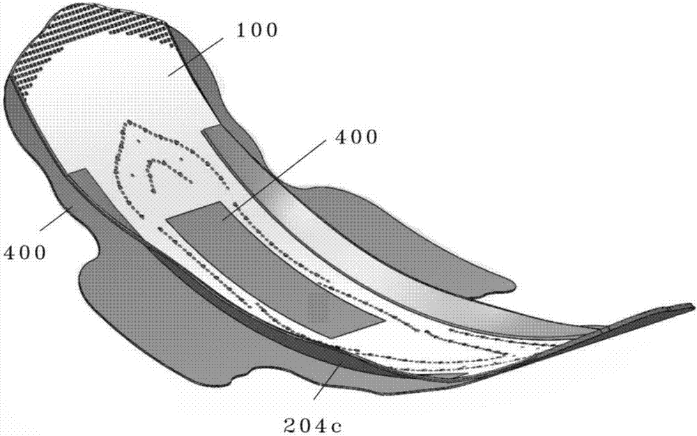 Side leakage preventing sanitary napkin provided with three-dimensional suspending core