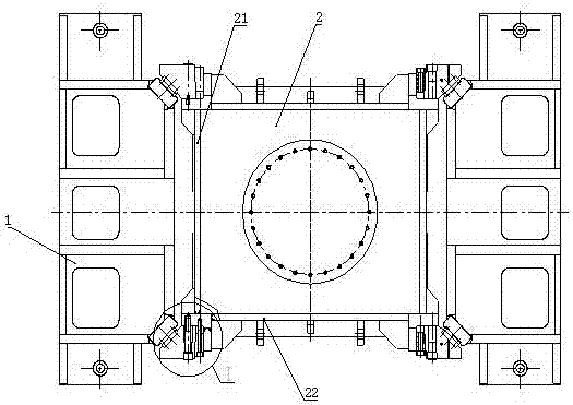 A method for installing guide components of a frame-type hydraulic press dedicated to hot-press forging of high-speed rail components