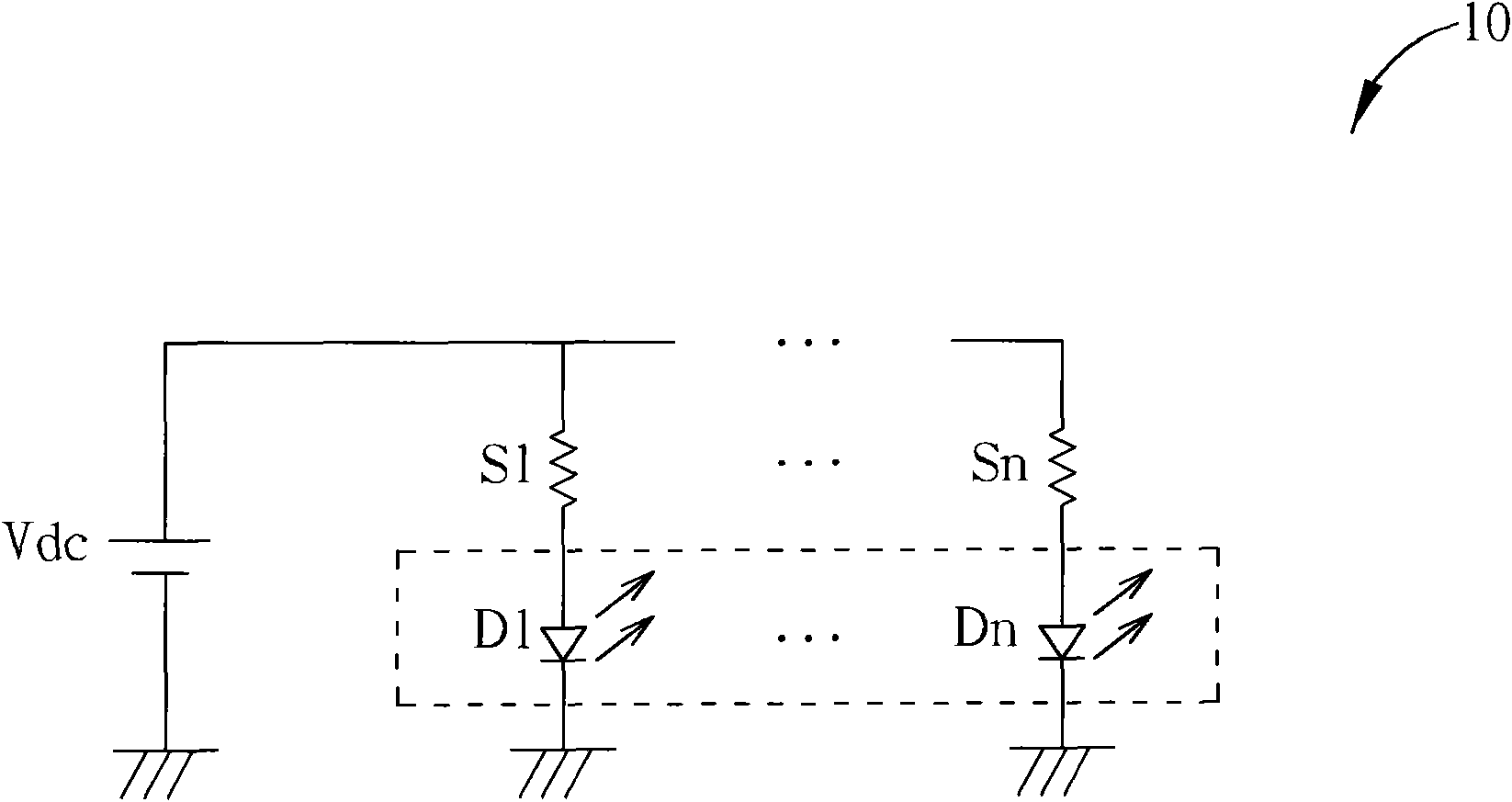 Driving circuit for backlight system of light-emitting diode