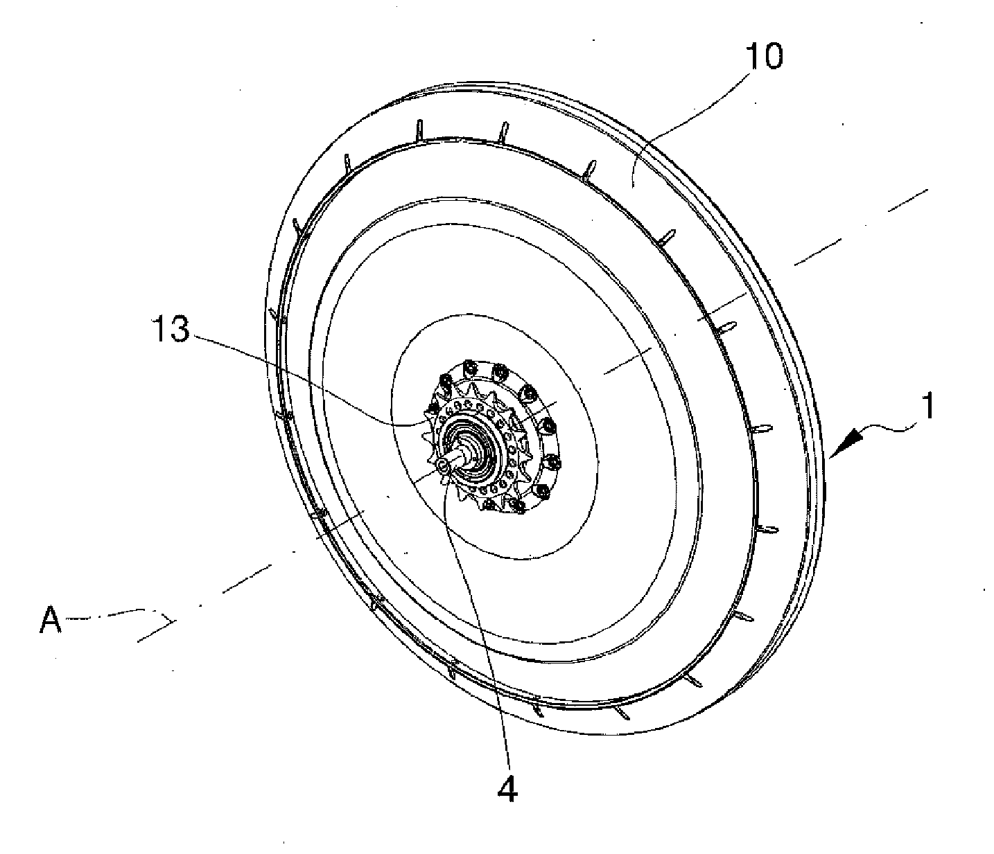 Wheel for pedal-assisted bikes