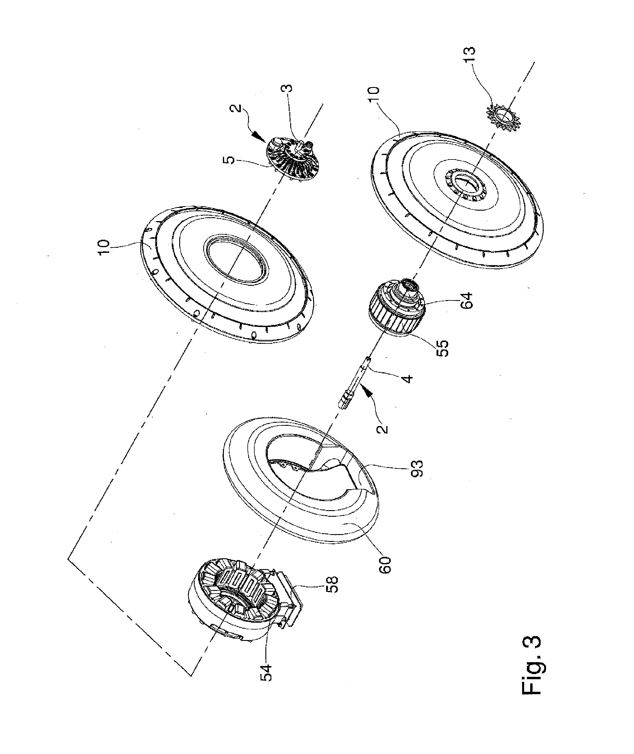 Wheel for pedal-assisted bikes