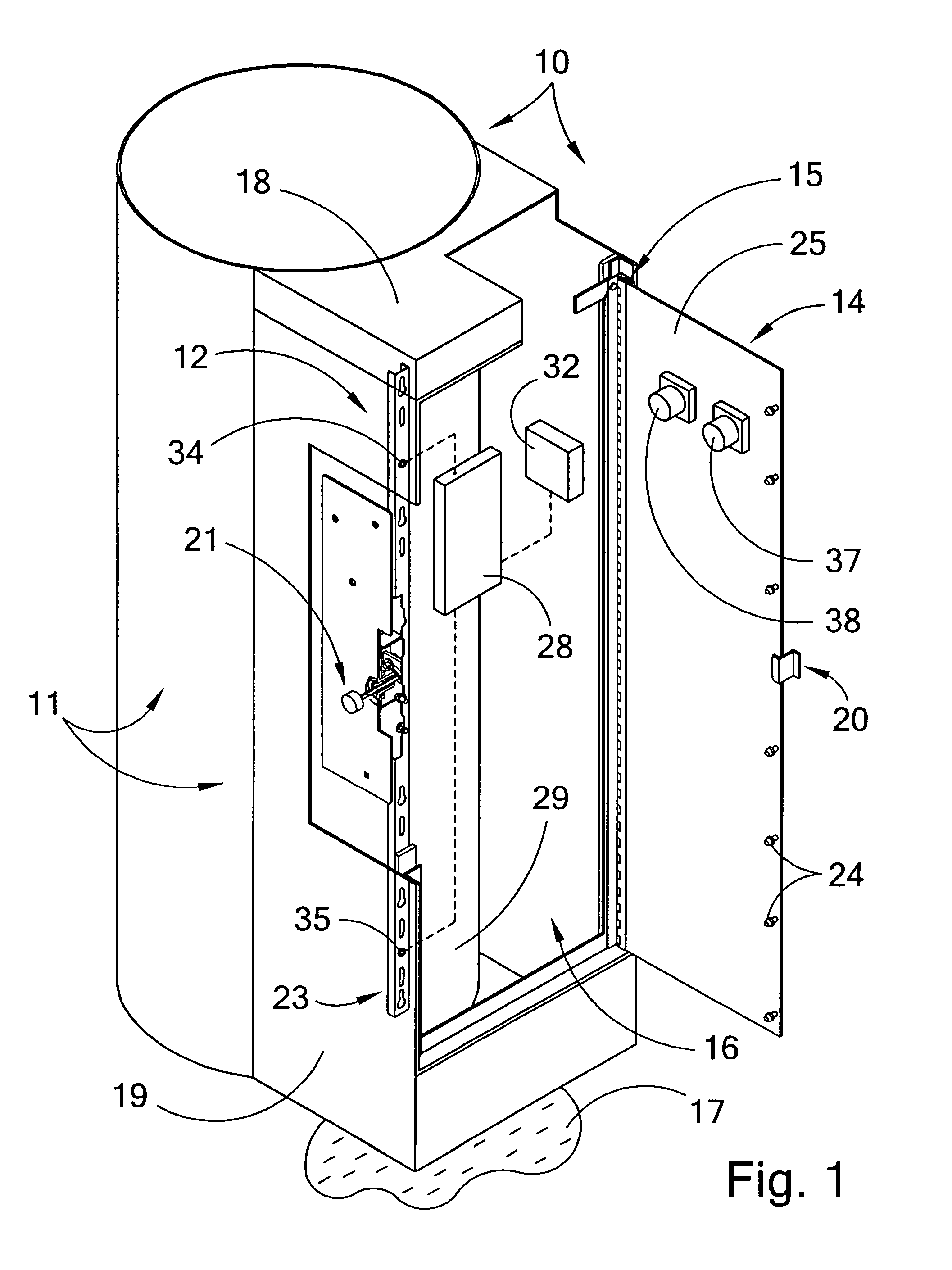 Vending machine with remote control alarm