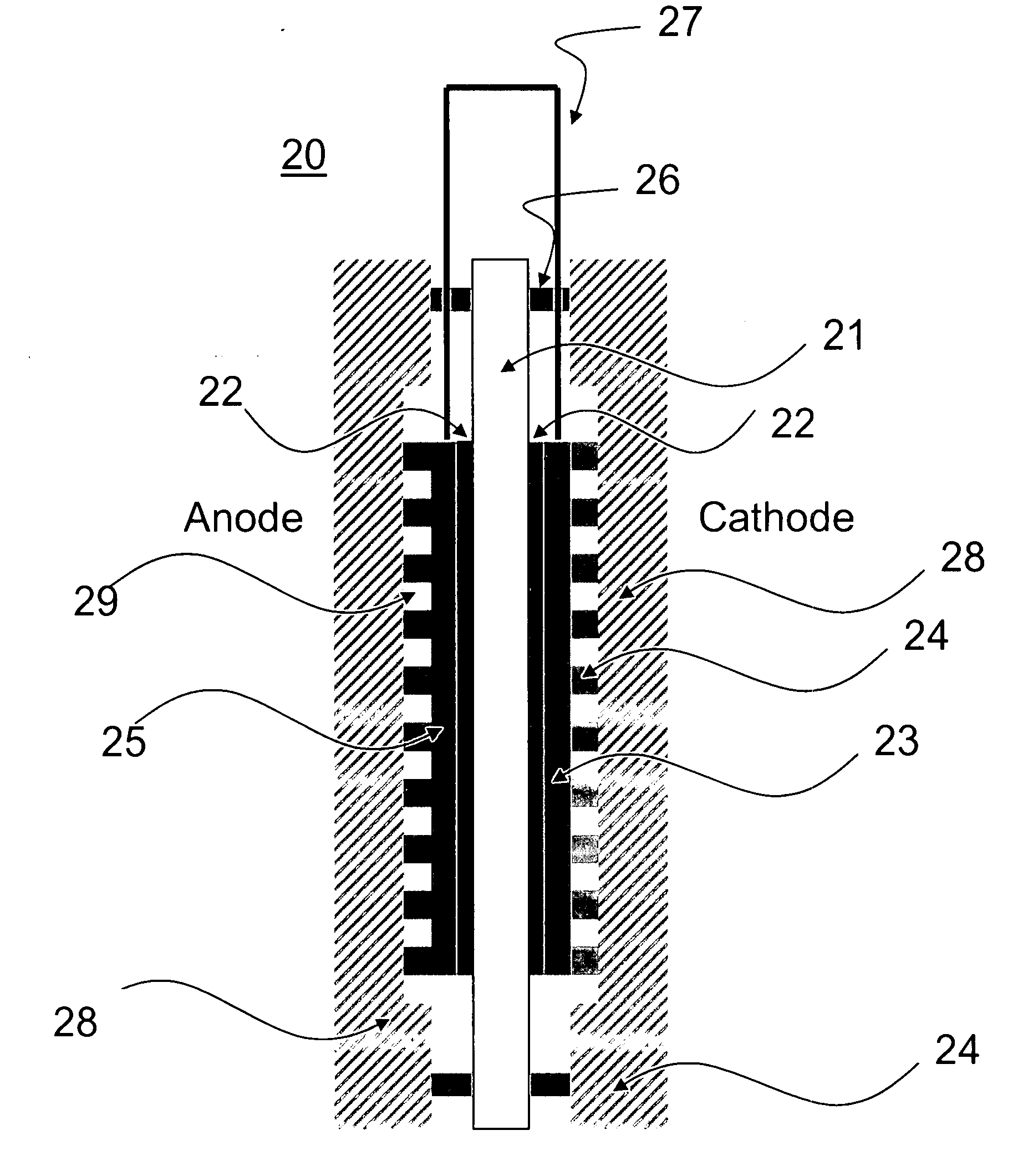 Integrated flow field plate and diffusion electrode in a fuel cell