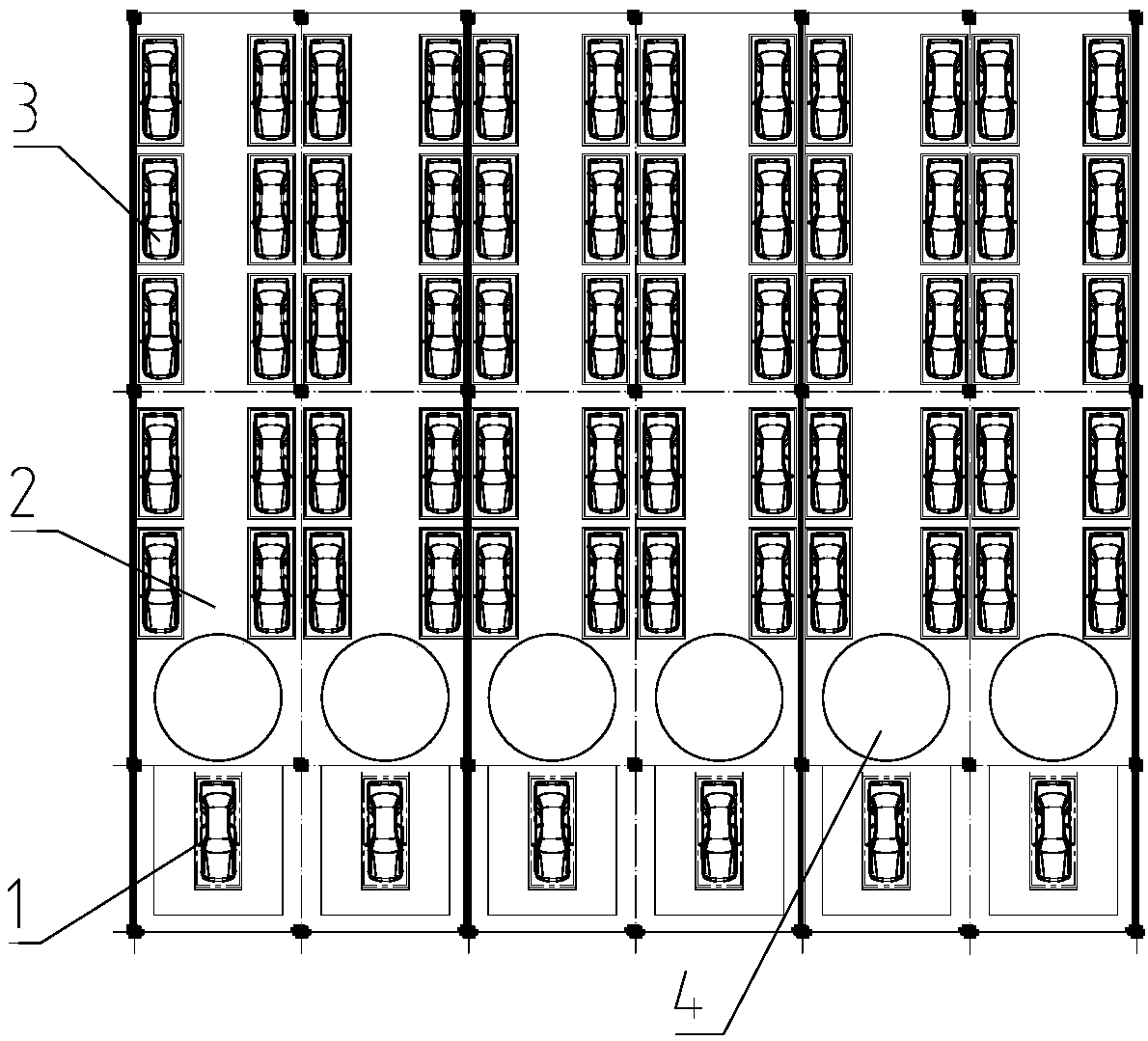 Robot parking garage truck space arranging and path planning for dense storage