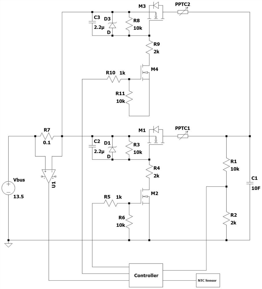 Constant-current charging circuit for super capacitor