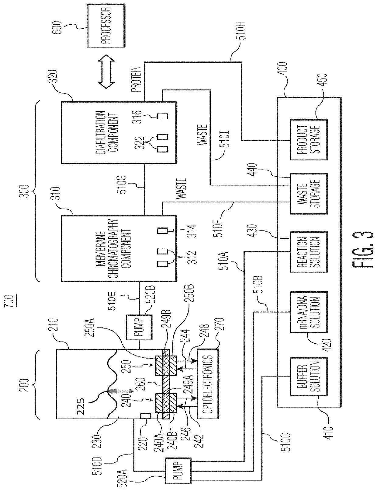 System and method for production of on-demand proteins in a portable unit for point of care delivery