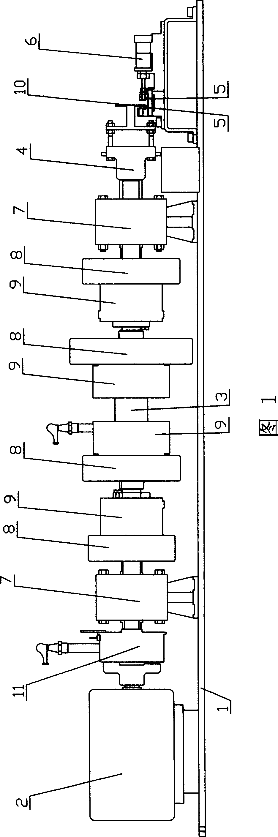 Simulating test table for disc type brake