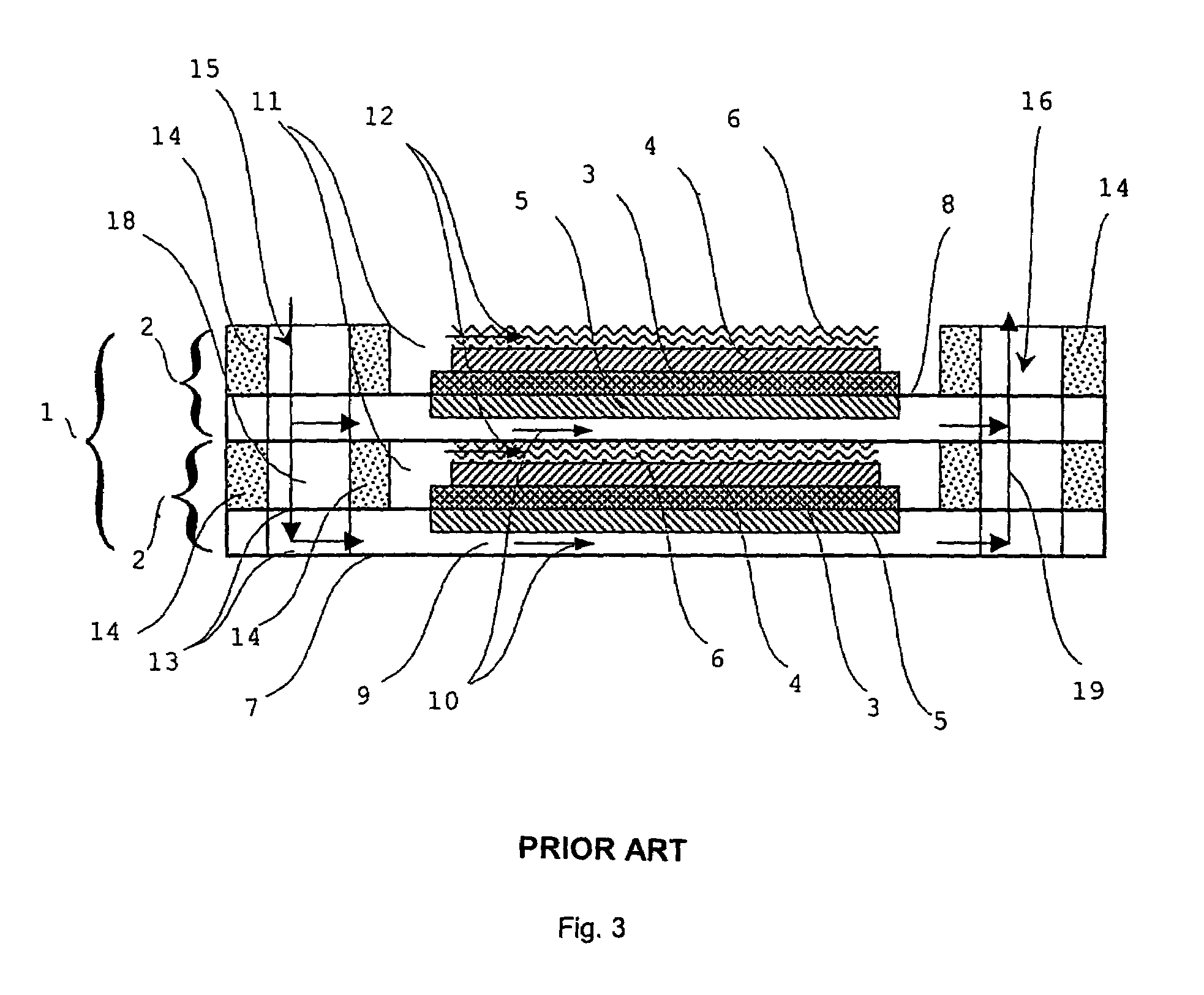 Seal construction for a fuel cell electrolyser and process for making a fuel cell with same