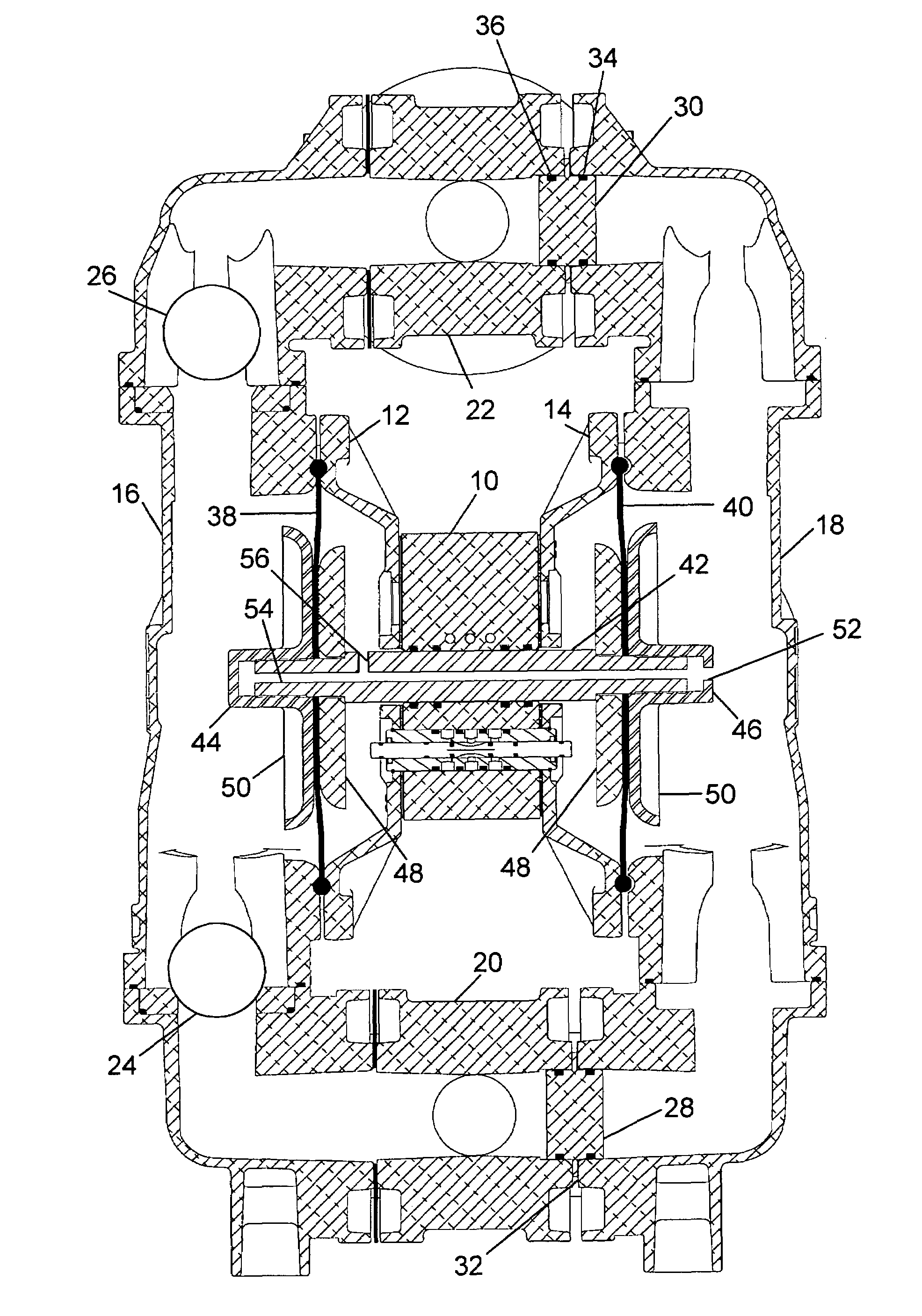 Air driven diaphragm pump