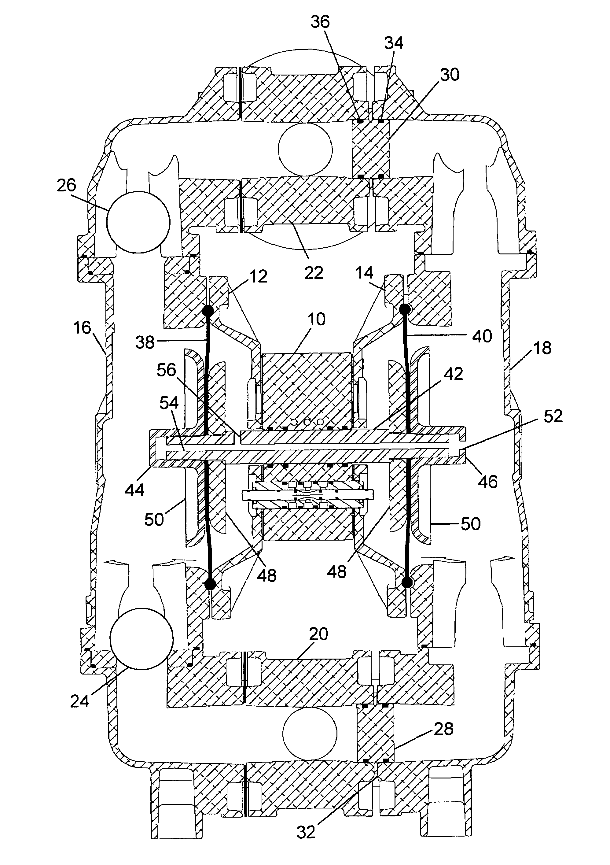 Air driven diaphragm pump