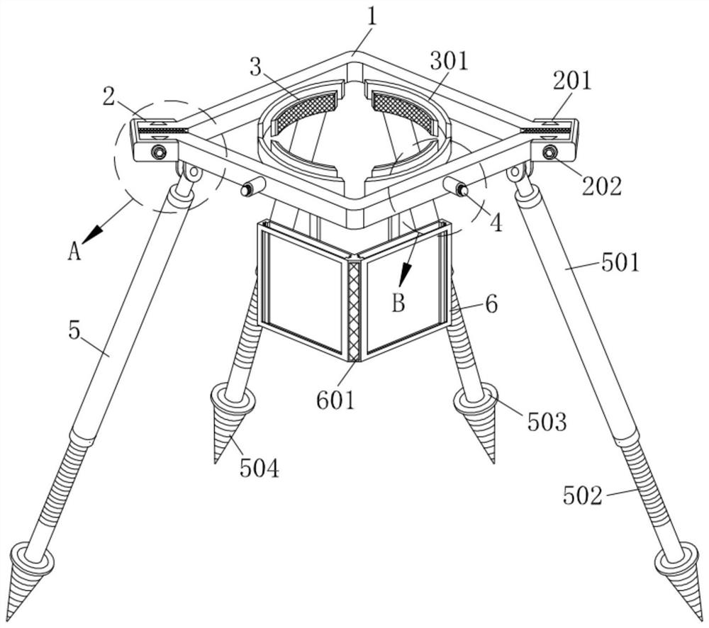 Forestry engineering greening tree seedling fixing device