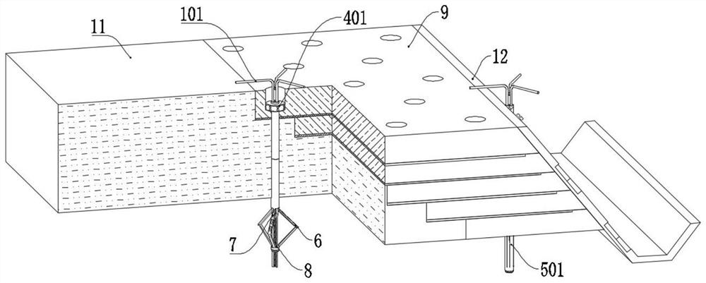 Bubble mixed light soil widened embankment anti-floating mechanism