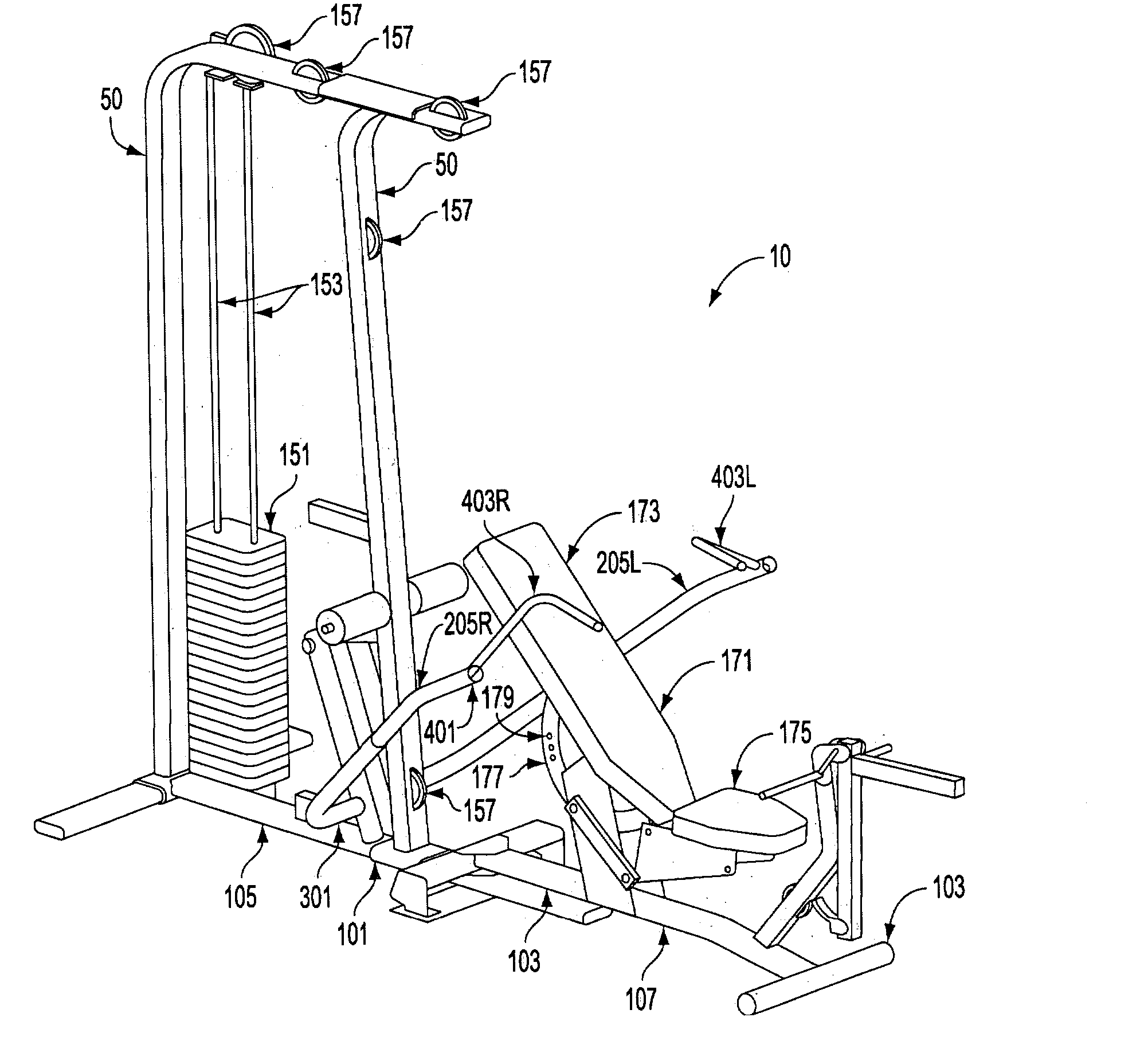 Exercise machine with adjustable range of motion