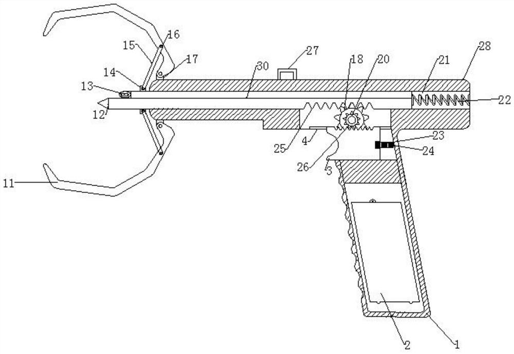 Clinical calculus removing device and method for hepatological surgery department