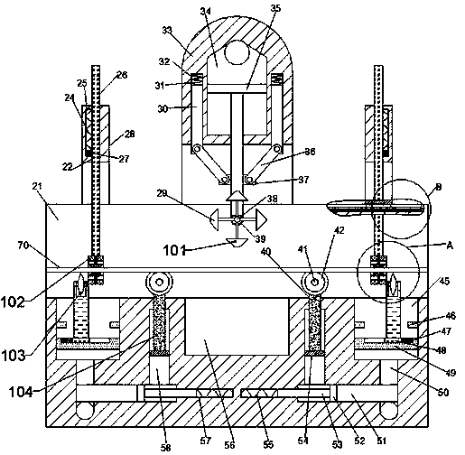 Steel bar bending machine used at construction site