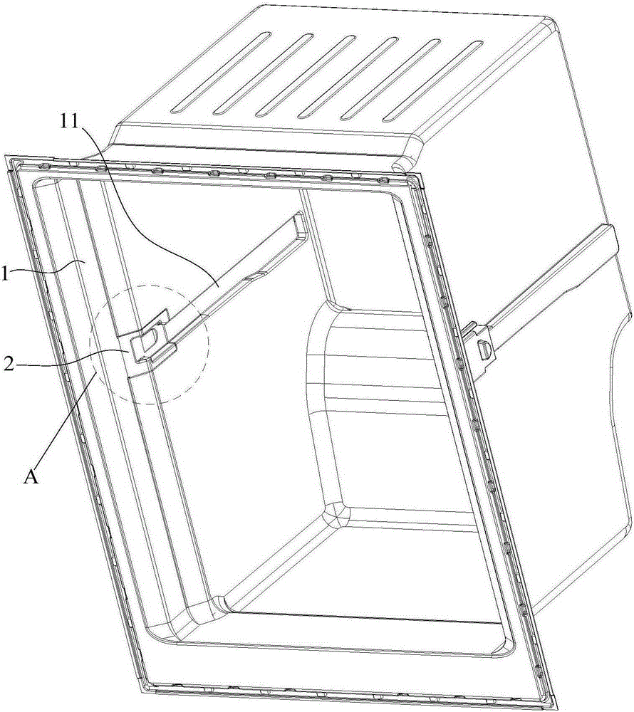 Sliding chute structure of drawer of refrigerator and refrigerator