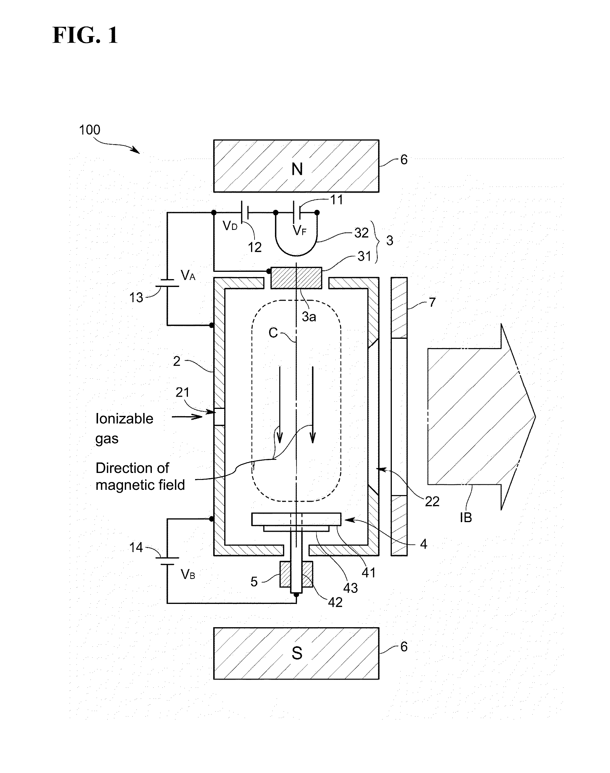 Ion source and repeller structure