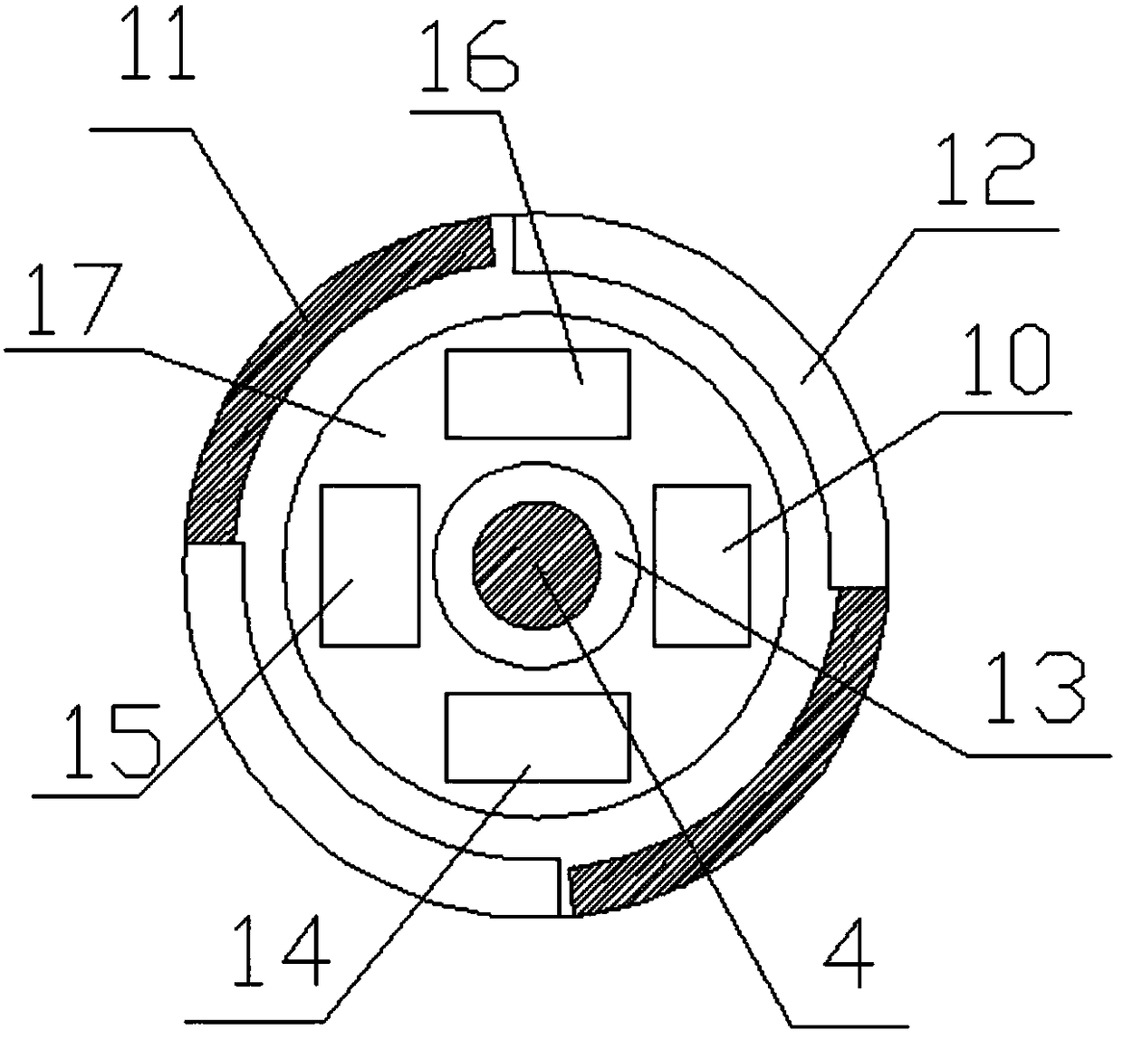 Soil temperature and moisture and conductivity detection device