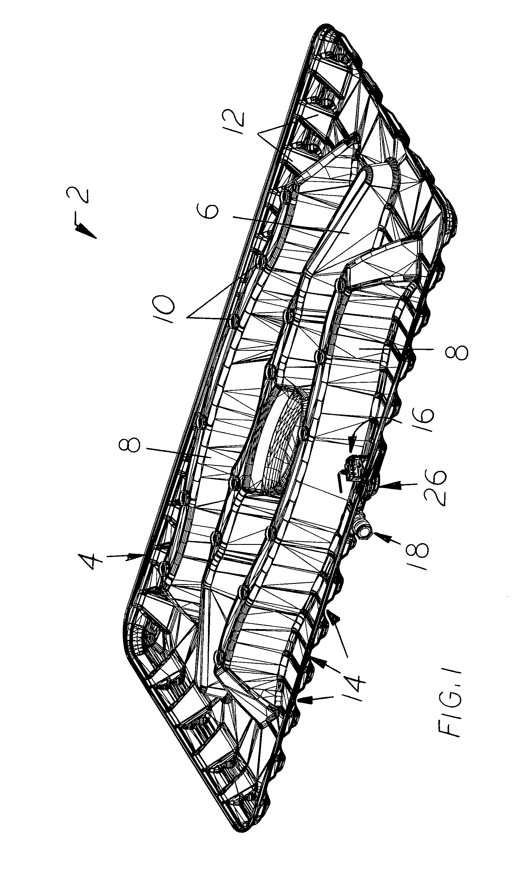 Pan with integrated support system and float switch/drain mount