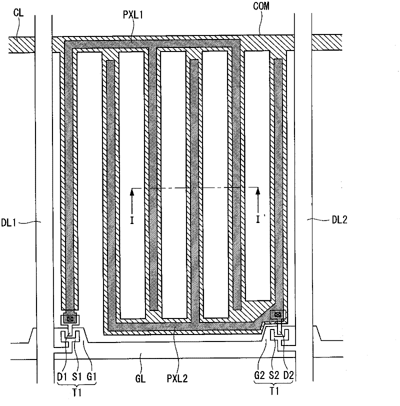 High light transmittance in-plane switching liquid crystal display device