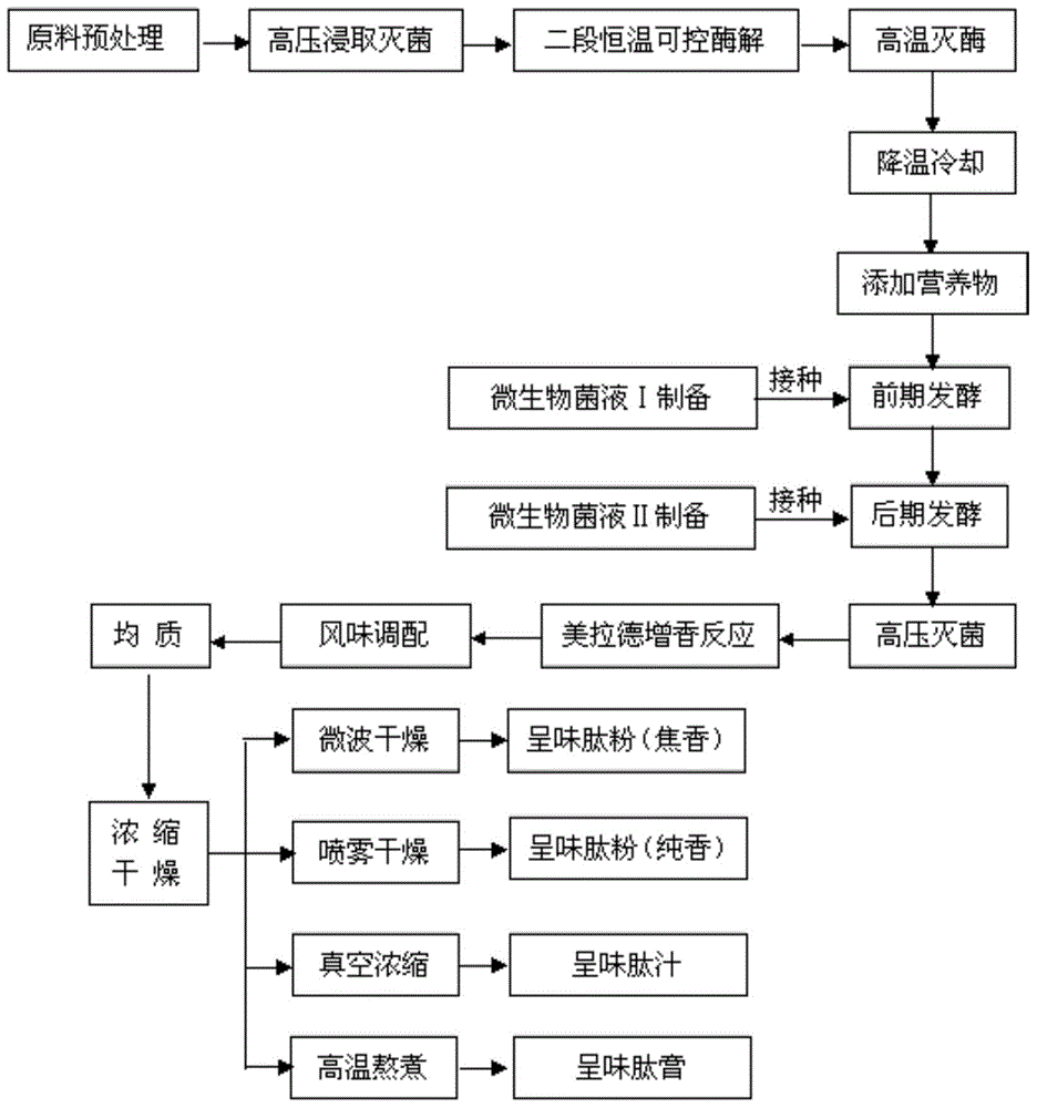 Method for preparing taste-active peptide through fermentation of composite probiotics