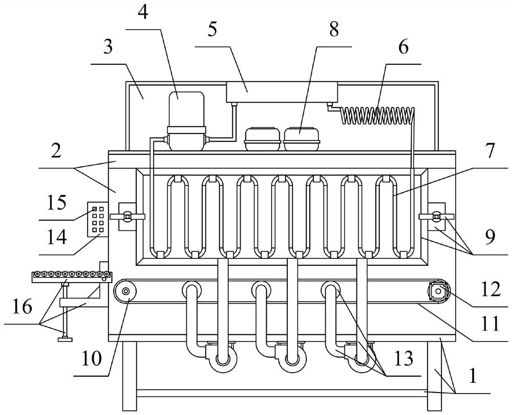 Maintainable cooling equipment for LED car lamp machining