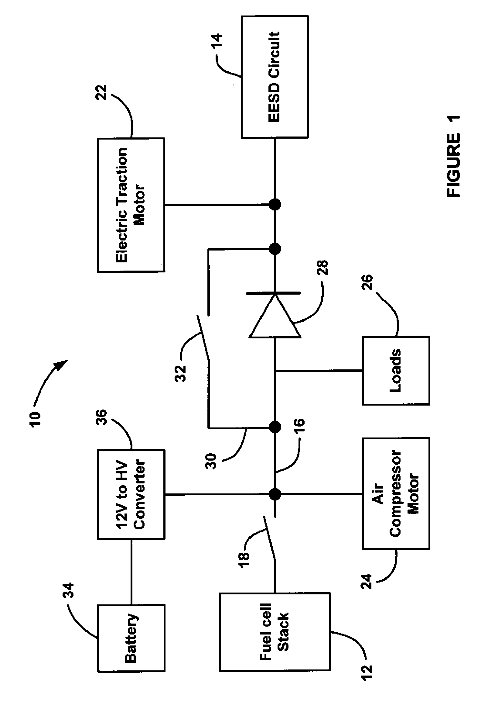 Method of fully charging an electrical energy storage device using a lower voltage fuel cell system