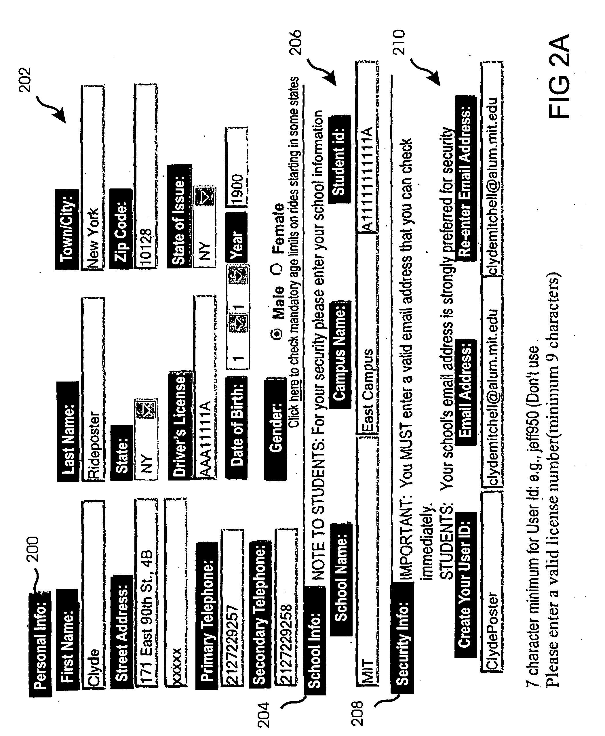 Method for providing a searchable, comprehensive database of proposed rides