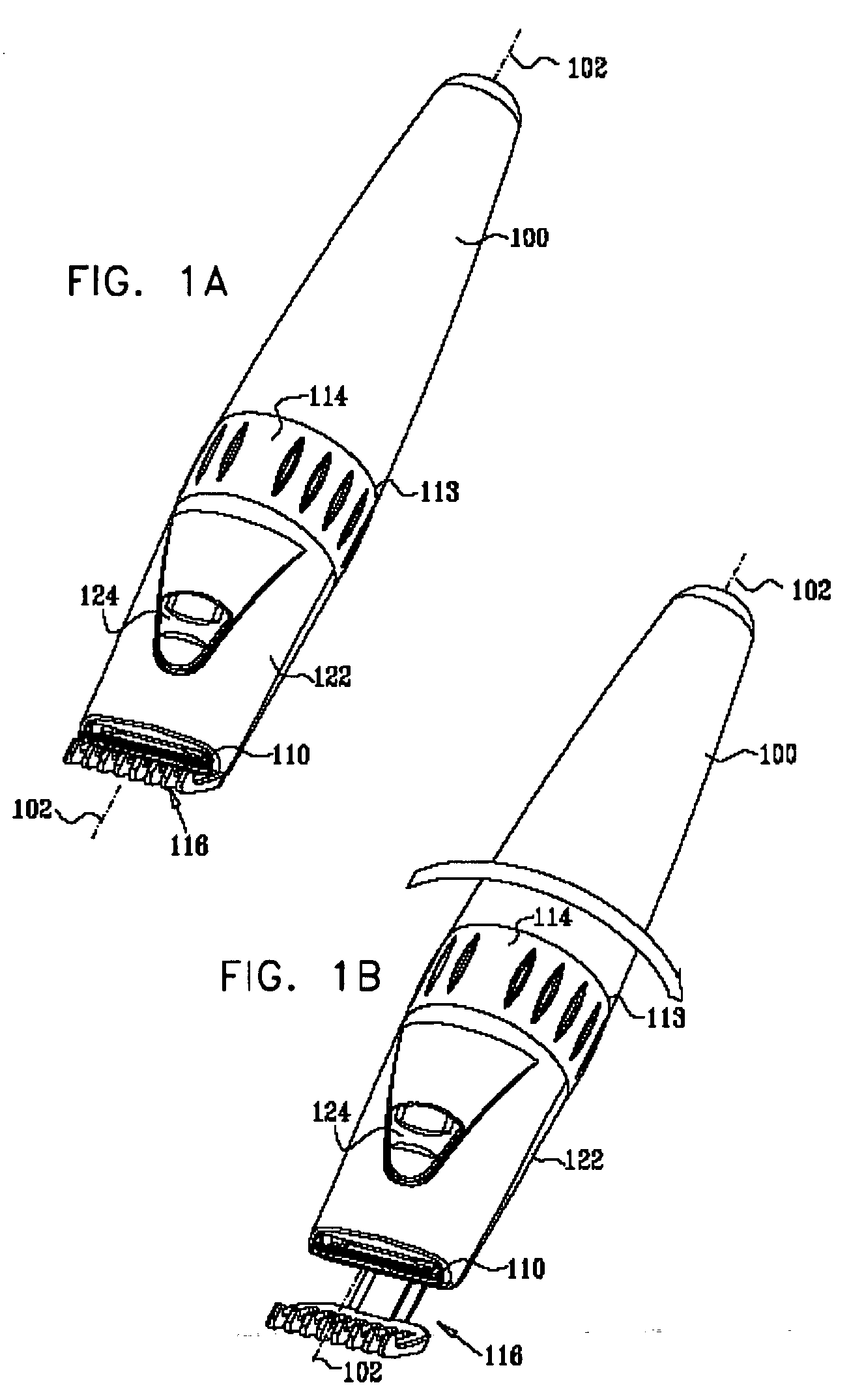 Rotary extendable hair clipper